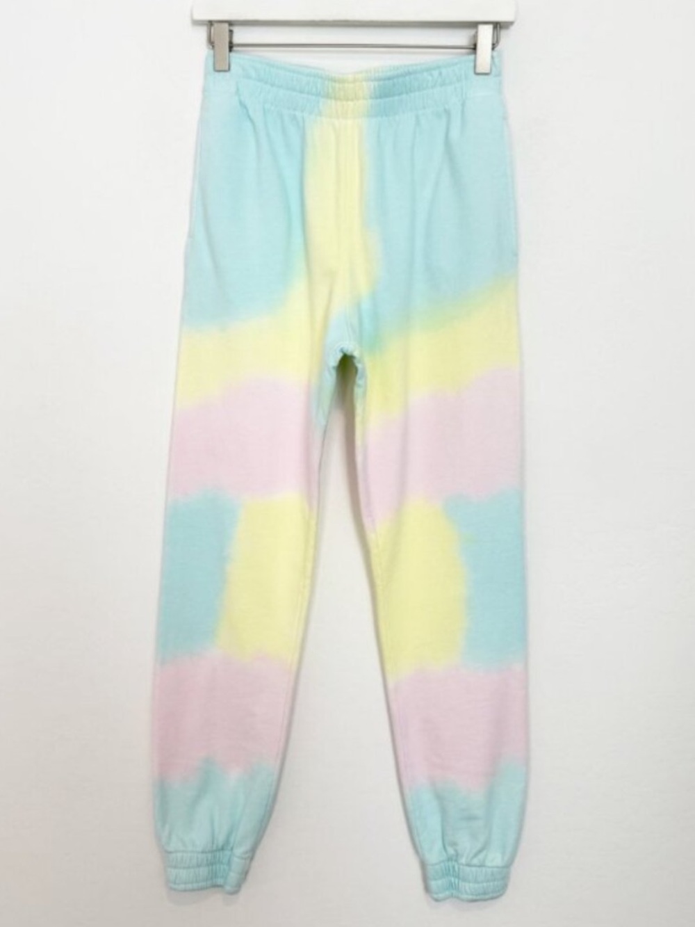 NWT Frankie’s Bikinis Aiden Pull On Rainbow Tie Dye Jogger Sweatpants New Medium